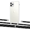 Чохол Upex Crossbody Protection Case для iPhone 11 Pro Max Crystal with Aide Black Dots and Cap Silver (UP103050)