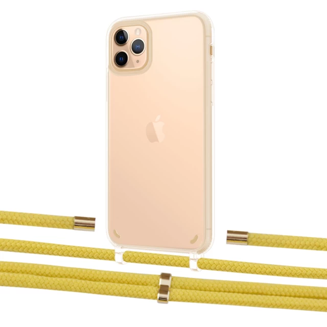 Чохол Upex Crossbody Protection Case для iPhone 11 Pro Max Crystal with Aide Corn and Cap Gold (UP103069)