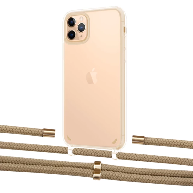 Чехол Upex Crossbody Protection Case для iPhone 11 Pro Crystal with Aide Sand and Cap Gold (UP102800)