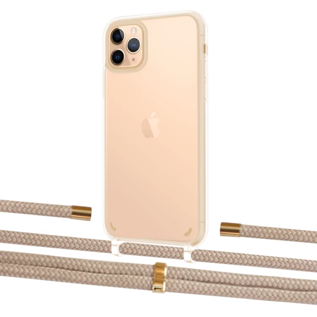 Чохол Upex Crossbody Protection Case для iPhone 11 Pro Crystal with Aide Peony Pink and Cap Gold (UP102801)