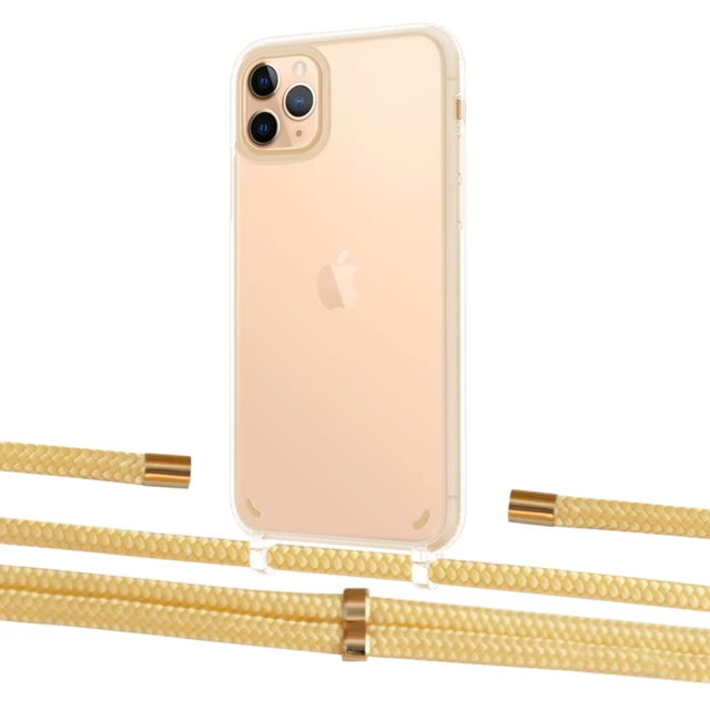 Чохол Upex Crossbody Protection Case для iPhone 11 Pro Max Crystal with Aide Banana and Cap Gold (UP103083)
