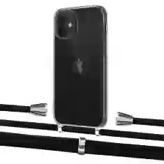 Чохол Upex Crossbody Protection Case для iPhone 12 | 12 Pro Crystal with Aide Black and Casquette Silver (UP103241)