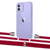 Чехол Upex Crossbody Protection Case для iPhone 12 mini Crystal with Aide Red and Casquette Silver (UP103522)