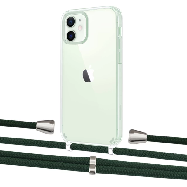 Чохол Upex Crossbody Protection Case для iPhone 12 mini Crystal with Aide Cyprus Green and Casquette Silver (UP103529)