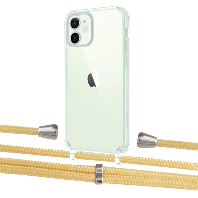 Чехол Upex Crossbody Protection Case для iPhone 12 mini Crystal with Aide Banana and Casquette Silver (UP103538)