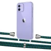 Чехол Upex Crossbody Protection Case для iPhone 12 | 12 Pro Crystal with Aide Emeraude and Casquette Silver (UP103275)