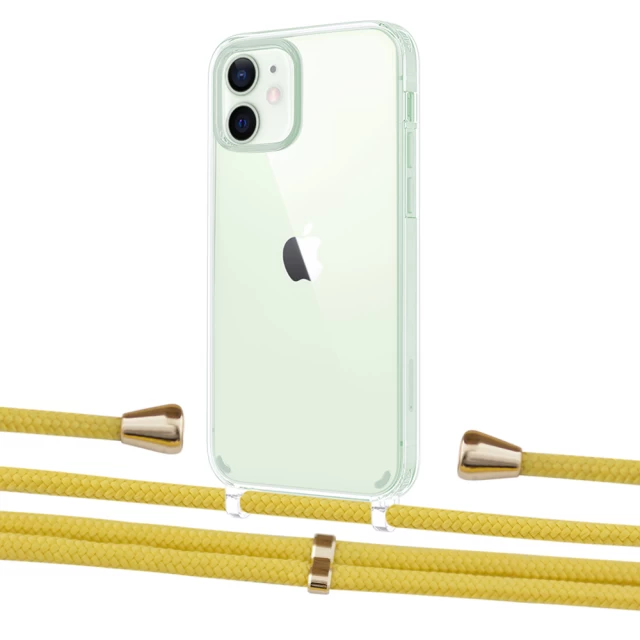 Чохол Upex Crossbody Protection Case для iPhone 12 | 12 Pro Crystal with Aide Corn and Casquette Gold (UP103279)
