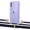 Чехол Upex Crossbody Protection Case для iPhone 12 | 12 Pro Crystal with Aide Deep Violet and Casquette Gold (UP103283)