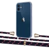 Чехол Upex Crossbody Protection Case для iPhone 12 | 12 Pro Crystal with Aide Blue Marine and Casquette Gold (UP103297)