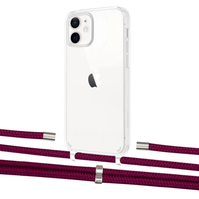 Чехол Upex Crossbody Protection Case для iPhone 12 | 12 Pro Crystal with Aide Byzantine and Cap Silver (UP103315)