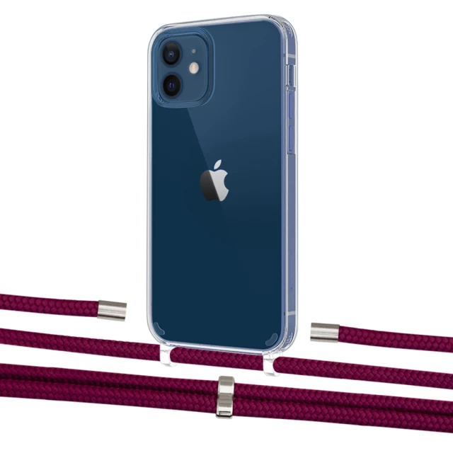 Чехол Upex Crossbody Protection Case для iPhone 12 | 12 Pro Crystal with Aide Byzantine and Cap Silver (UP103315)