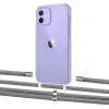 Чохол Upex Crossbody Protection Case для iPhone 12 | 12 Pro Crystal with Aide Gray and Cap Silver (UP103322)