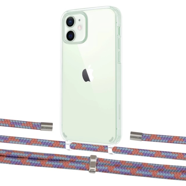 Чохол Upex Crossbody Protection Case для iPhone 12 mini Crystal with Aide Blue Sunset and Cap Silver (UP103614)