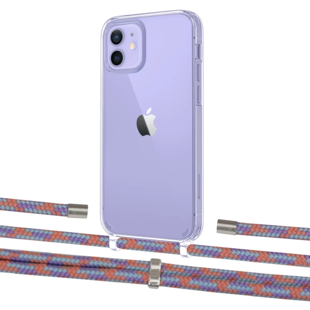 Чехол Upex Crossbody Protection Case для iPhone 12 mini Crystal with Aide Blue Sunset and Cap Silver (UP103614)