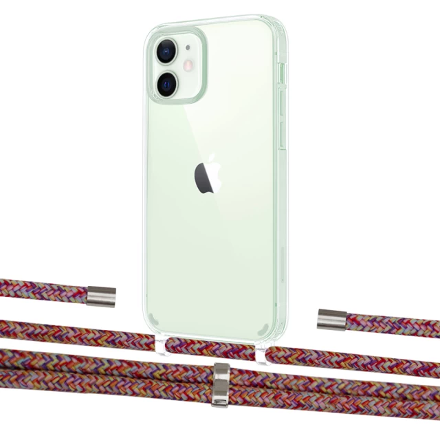 Чехол Upex Crossbody Protection Case для iPhone 12 mini Crystal with Aide Melanger and Cap Silver (UP103621)