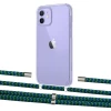 Чехол Upex Crossbody Protection Case для iPhone 12 | 12 Pro Crystal with Aide Emeraude and Cap Silver (UP103345)
