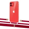 Чехол Upex Crossbody Protection Case для iPhone 12 | 12 Pro Crystal with Aide Red and Cap Gold (UP103347)
