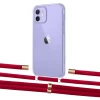 Чохол Upex Crossbody Protection Case для iPhone 12 | 12 Pro Crystal with Aide Red and Cap Gold (UP103347)