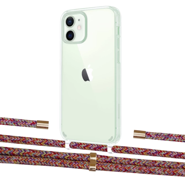 Чехол Upex Crossbody Protection Case для iPhone 12 mini Crystal with Aide Melanger and Cap Gold (UP103656)