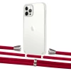 Чехол Upex Crossbody Protection Case для iPhone 12 | 12 Pro Crystal with Aide Red and Casquette Silver (UP103242)