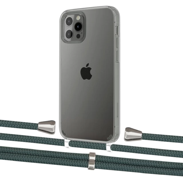 Чохол Upex Crossbody Protection Case для iPhone 12 | 12 Pro Crystal with Aide Cactus and Casquette Silver (UP103243)