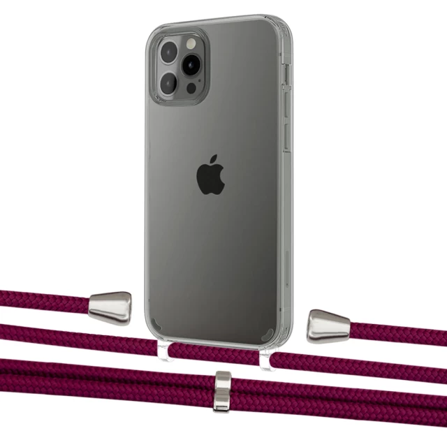 Чохол Upex Crossbody Protection Case для iPhone 12 | 12 Pro Crystal with Aide Byzantine and Casquette Silver (UP103245)
