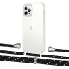 Чехол Upex Crossbody Protection Case для iPhone 12 Pro Max Crystal with Aide Black Dots and Casquette Silver (UP103820)