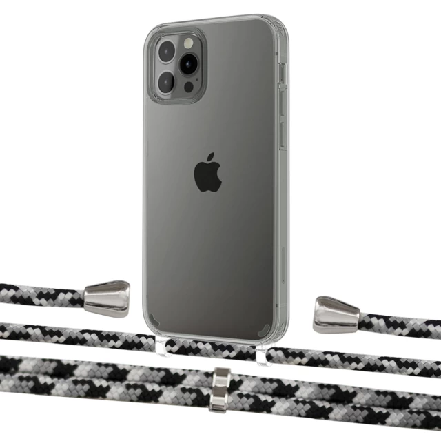 Чехол Upex Crossbody Protection Case для iPhone 12 Pro Max Crystal with Aide Life Road and Casquette Silver (UP103821)