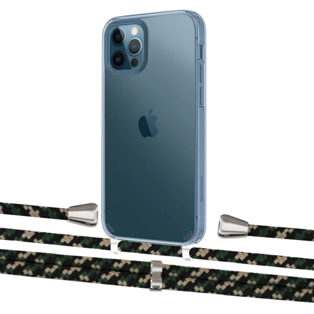 Чехол Upex Crossbody Protection Case для iPhone 12 Pro Max Crystal with Aide Juniper Camouflage and Casquette Silver (UP103827)