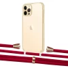 Чехол Upex Crossbody Protection Case для iPhone 12 | 12 Pro Crystal with Aide Red and Casquette Gold (UP103277)