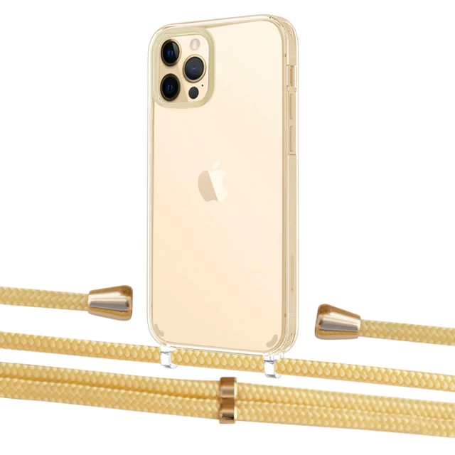 Чохол Upex Crossbody Protection Case для iPhone 12 Pro Max Crystal with Aide Banana and Casquette Gold (UP103853)