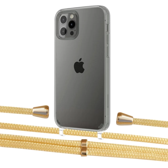 Чехол Upex Crossbody Protection Case для iPhone 12 Pro Max Crystal with Aide Banana and Casquette Gold (UP103853)