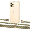 Чехол Upex Crossbody Protection Case для iPhone 12 | 12 Pro Crystal with Aide Lime Camouflage and Casquette Gold (UP103305)
