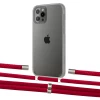 Чехол Upex Crossbody Protection Case для iPhone 12 Pro Max Crystal with Aide Red and Cap Silver (UP103872)