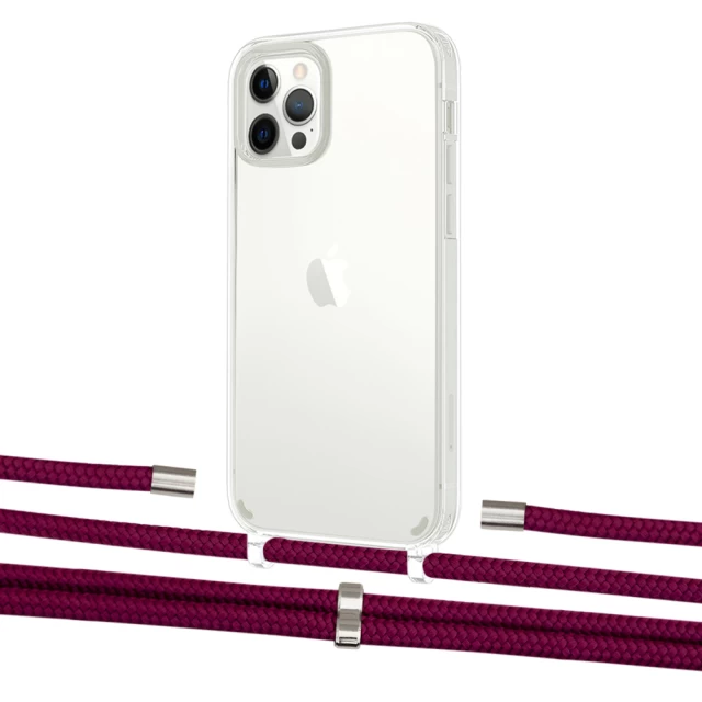 Чохол Upex Crossbody Protection Case для iPhone 12 | 12 Pro Crystal with Aide Byzantine and Cap Silver (UP103315)