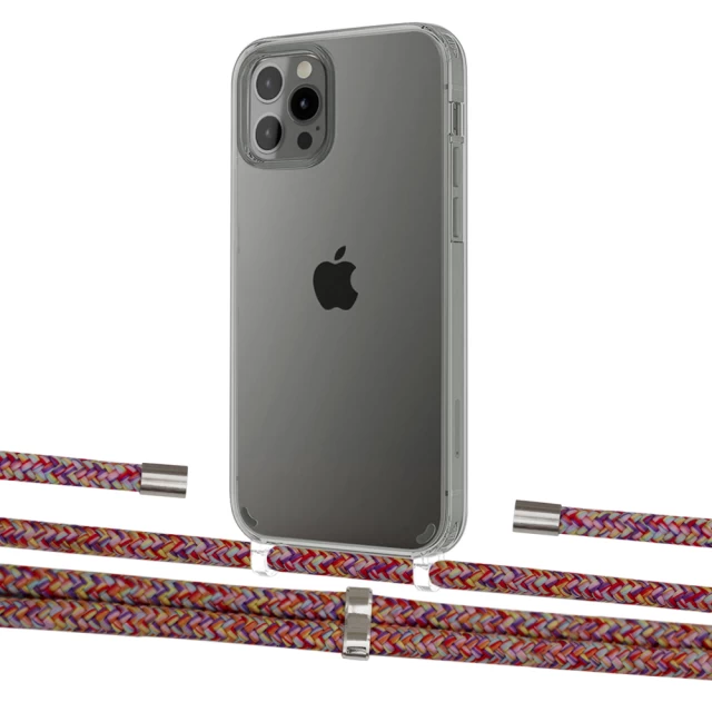 Чехол Upex Crossbody Protection Case для iPhone 12 Pro Max Crystal with Aide Melanger and Cap Silver (UP103901)
