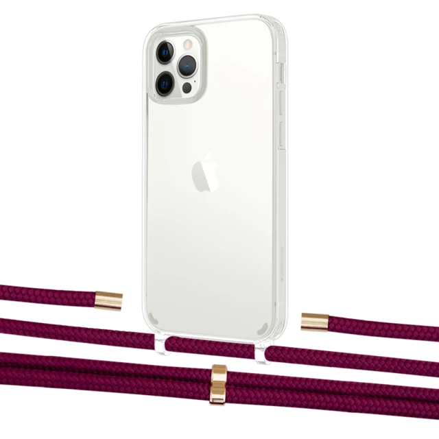 Чехол Upex Crossbody Protection Case для iPhone 12 | 12 Pro Crystal with Aide Byzantine and Cap Gold (UP103350)