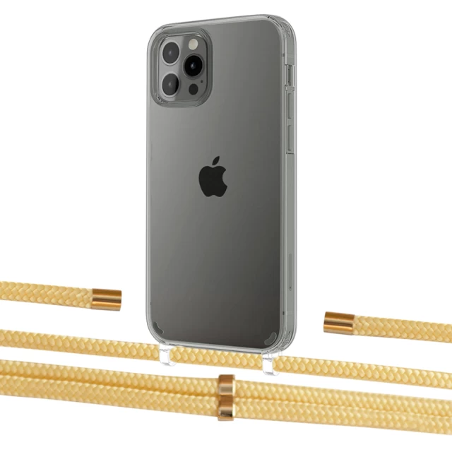 Чохол Upex Crossbody Protection Case для iPhone 12 Pro Max Crystal with Aide Banana and Cap Gold (UP103923)