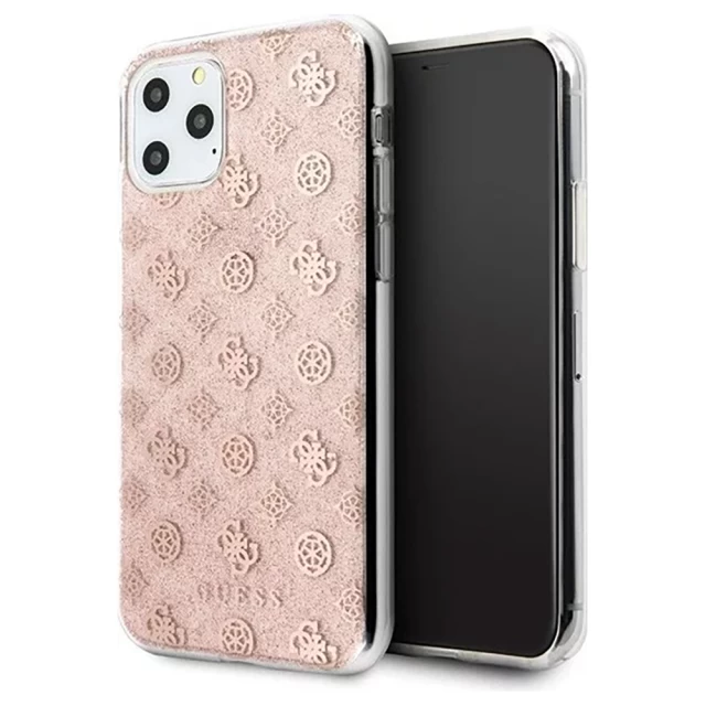 Чехол Guess Peony Glitter для iPhone 11 Pro Pink (GUHCN58TPERG)