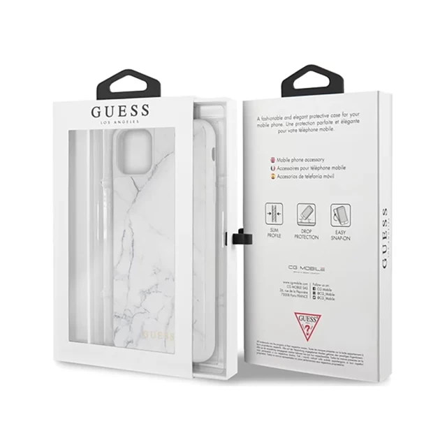 Чохол Guess Marble для iPhone 11 Pro Max White (GUHCN65HYMAWH)