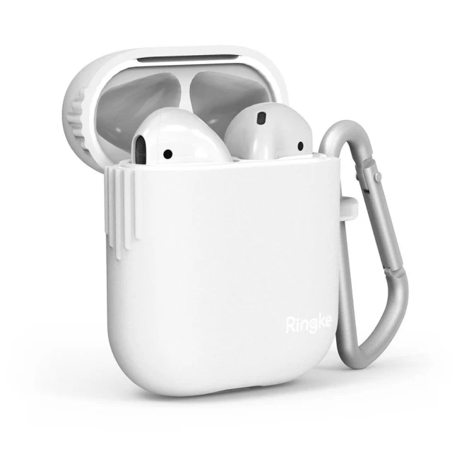 Чехол Ringke Silicone Case для Airpods 2/1 White (ACEC0007)