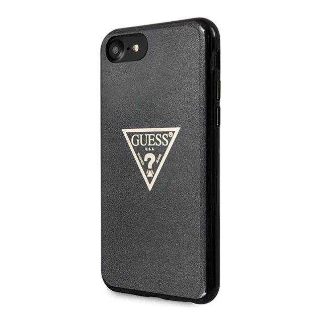 Чехол Guess Glitter Triangle для iPhone SE 2020/8/7 Black (GUHCI8SGTLBK)