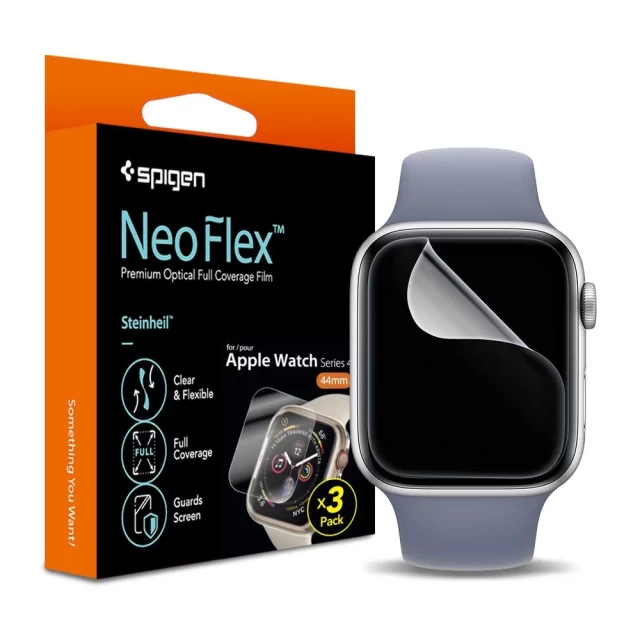 Защитная пленка Spigen для Apple Watch 4 | 5 | 6 | SE 44 mm Neo Flex HD Transparent (062FL25574)