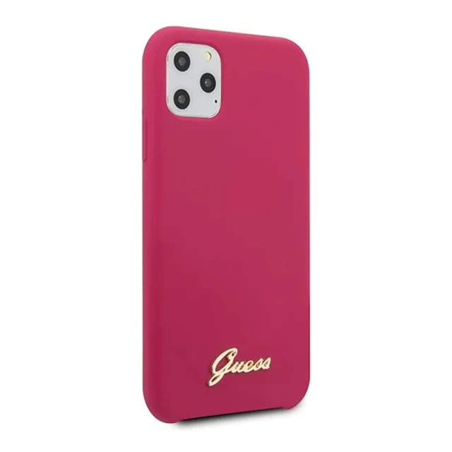 Чехол Guess Silicone Vintage Gold Logo для iPhone 11 Pro Red (GUHCN58LSLMGRE)