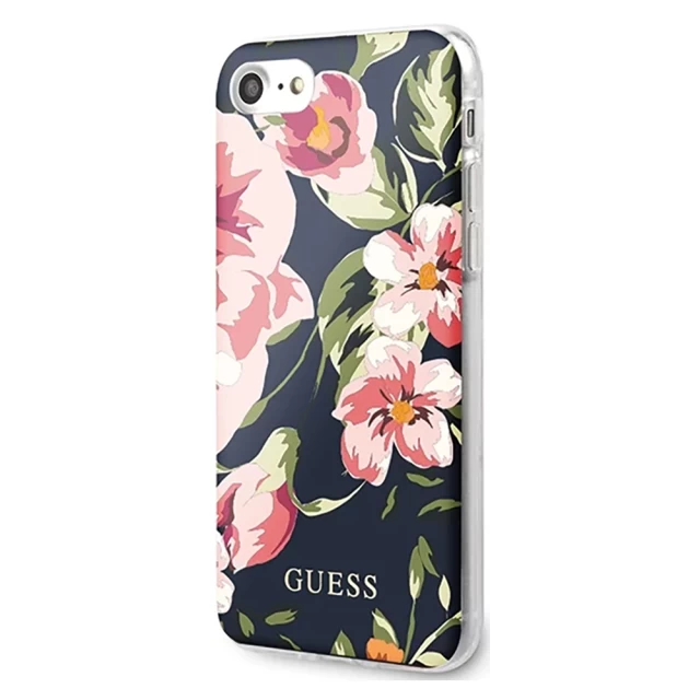 Чехол Guess Flower Collection для iPhone SE 2020/8/7 Blue (GUHCI8PCUTRFL03)