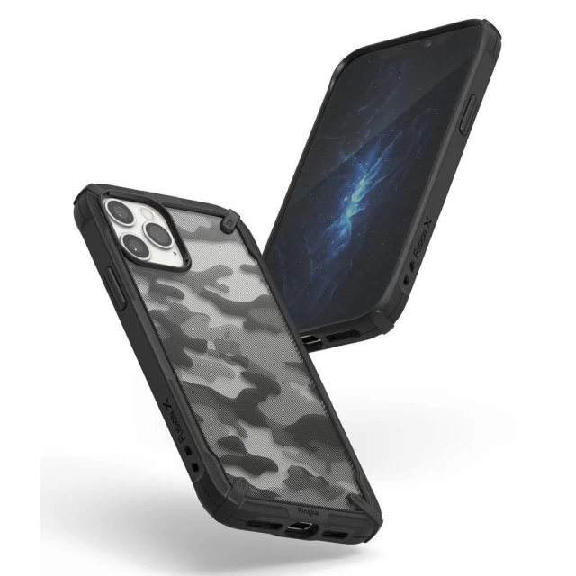 Чохол Ringke Fusion X Design Camo для iPhone 12 Pro Max Black (XDAP0017)