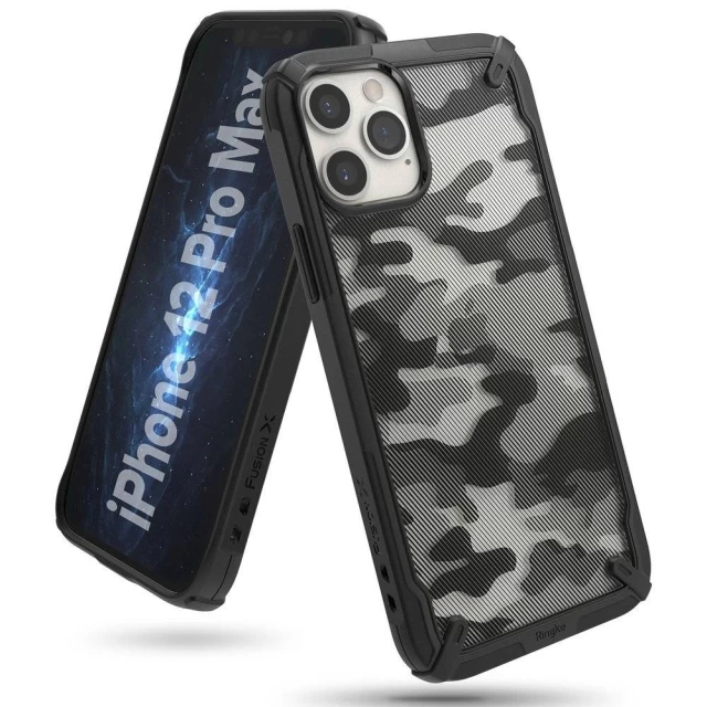 Чохол Ringke Fusion X Design Camo для iPhone 12 Pro Max Black (XDAP0017)