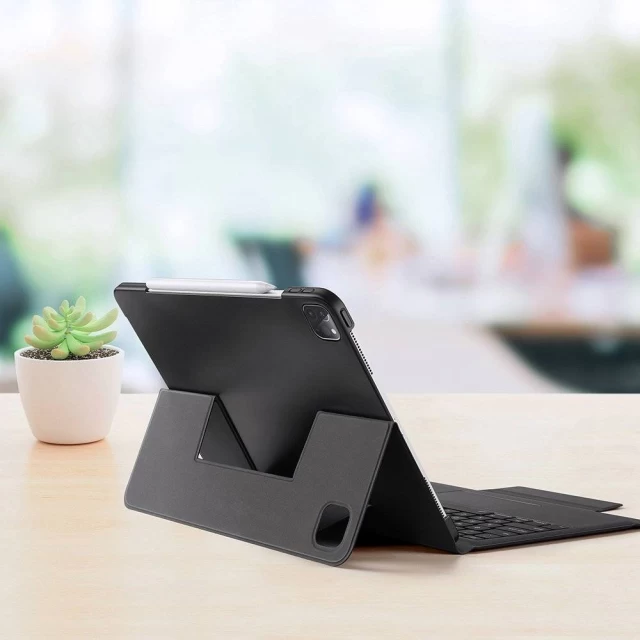 Бездротова Bluetooth-клавіатура Dux Ducis Touchpad Keyboard Tablet Wireless Case  для iPad Pro 12.9 2018 | 2020 | 2021 Black (6934913043998)