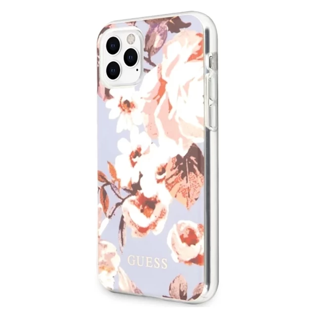 Чехол Guess Flower Collection для iPhone 11 Pro Lilac (GUHCN58IMLFL02)