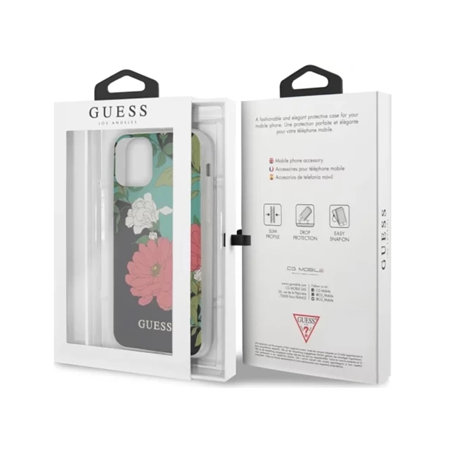 Чохол Guess Flower Collection для iPhone 11 Black (GUHCN61IMLFL01)